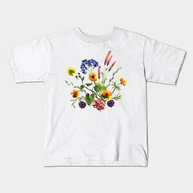 Flowers #4 Kids T-Shirt by Olga Berlet